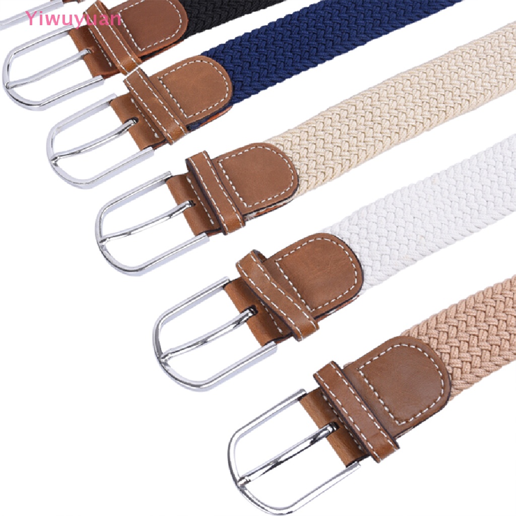 Thắt Lưng Vải Canvas Bện Co Giãn Cho Nam Áo Thun Thiết Kế Mới Năng Động Thời Trang