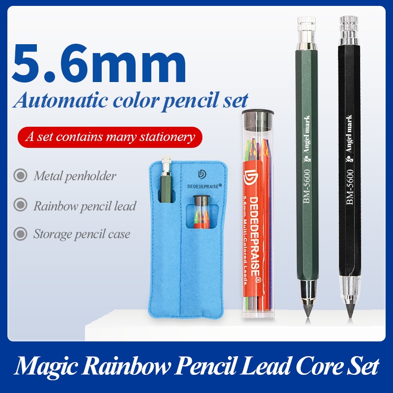 Bút Chì Cơ Tự Động 5.6mm 5.6mm Chất Lượng Cao &amp; Bút Chì Than Chì HB 2B 4B 6B 8B 14B Chất Lượng Cao