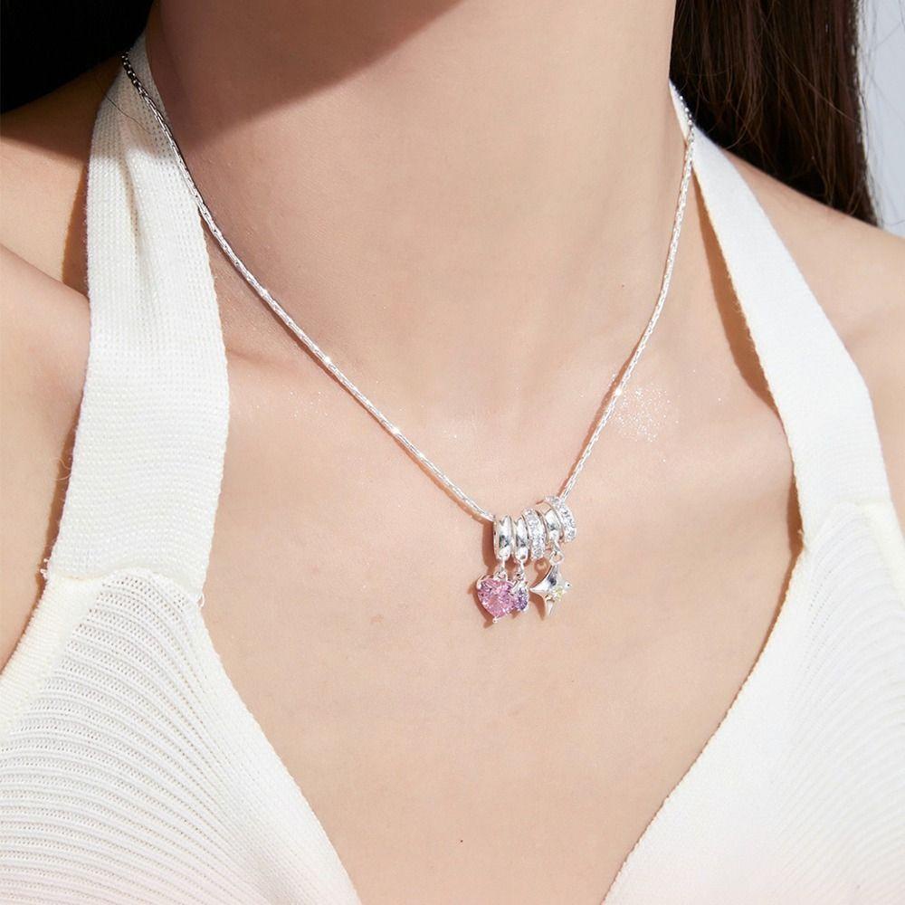 CABEZA Vòng cổ Mặt Trái Tim Và Ngôi Sao Y2K Thời Trang Cho Nữ