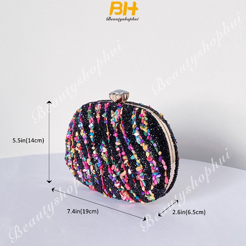 Túi Xách Đeo Chéo Họa Tiết Vân Đá Nhiều Màu Sắc Phối Dây Xích Thời Trang Mới 2023