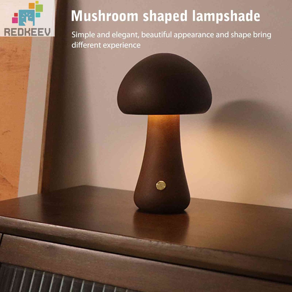 Đèn Ngủ Để Bàn Hình Cây Nấm 450mAh Sạc Cổng USB Dùng Làm Quà Tặng Đám Cưới