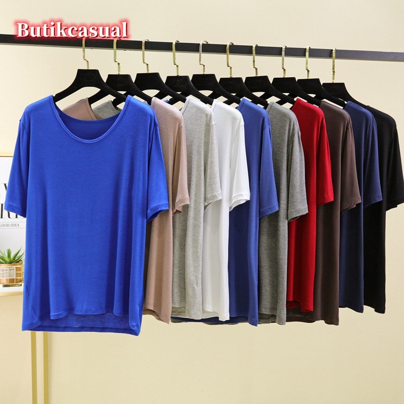 Áo Thun cotton Cổ Tròn Tay Ngắn Dáng Rộng Thời Trang Mùa Hè 2023 Cho Nữ