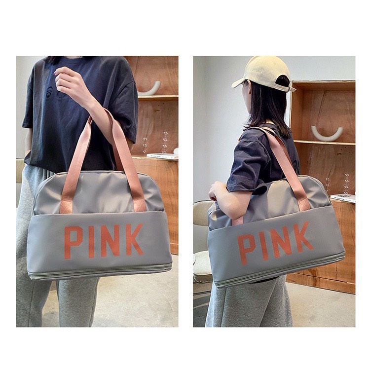 TÚI DU LỊCH VẢI DÙ CHỐNG THẤM SIZE LỚN PINK SIÊU ĐẸP