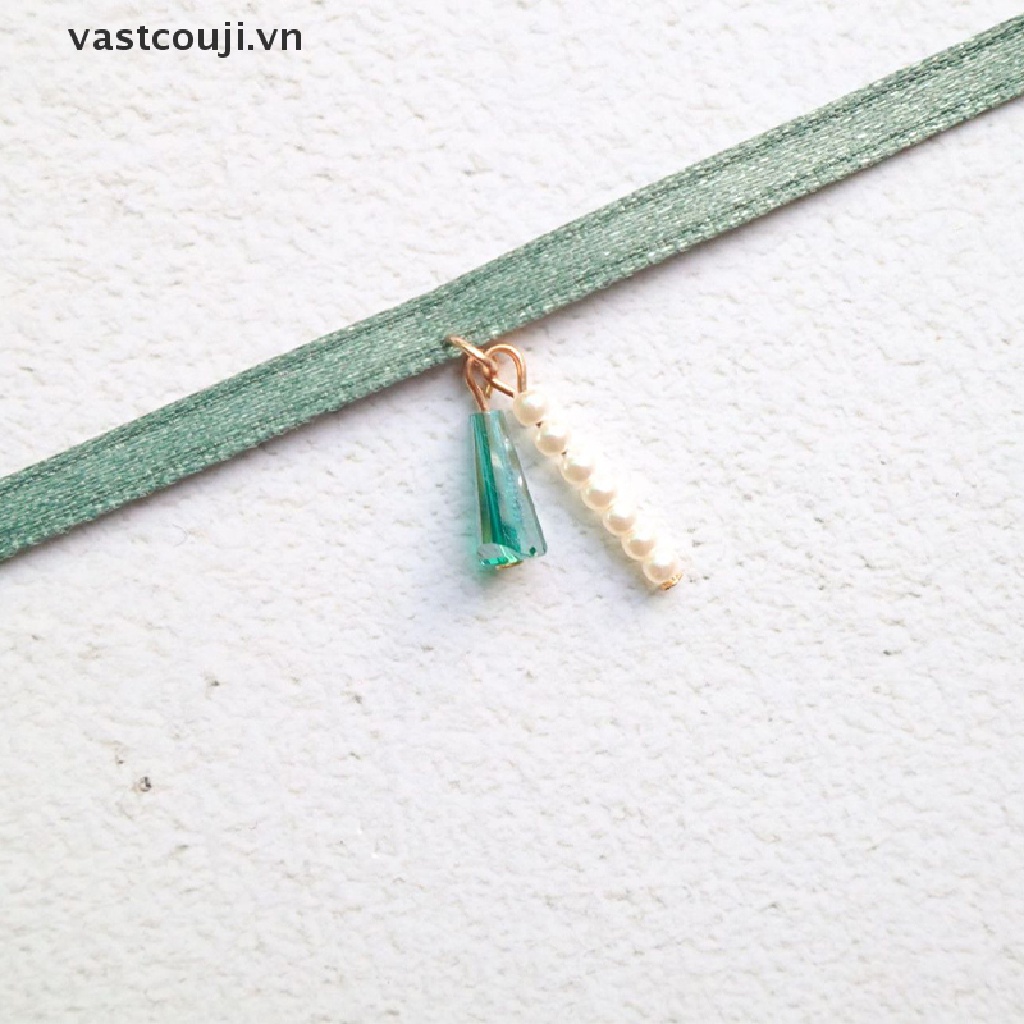 Vòng Cổ Choker Vải Nhung Mặt Trái Tim VASTJI Thời Trang Cho Nữ