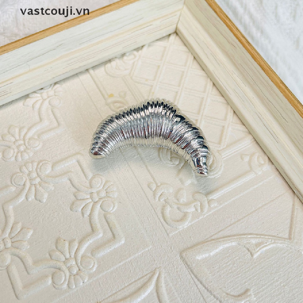 Ghim Cài Cổ Áo Bằng Hợp Kim Chống Trượt Hình Sừng Bò Croissant VASTJI