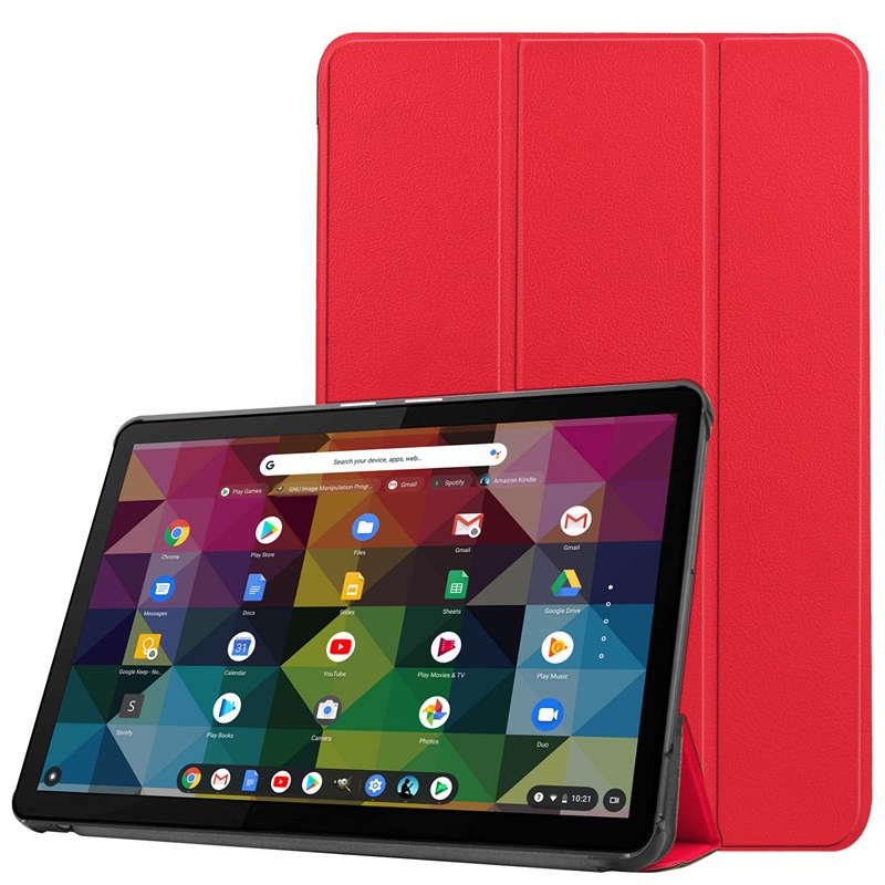 Dành Cho Lenovo Chromebook Duet 10.1 CT-X636F 2020 CT-X636N CT-X636 CT X636 Vỏ Máy Tính Bảng Custer Gấp Chân Đế Bao Da
