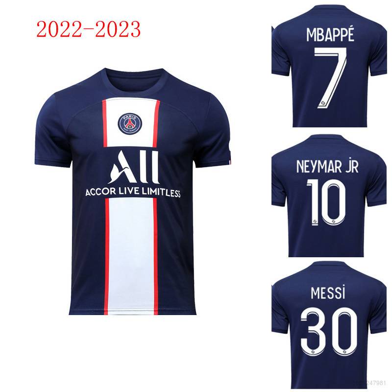 Áo Thun Bóng Đá Unisex TY3 2022-2023 Paris Saint-Germain PSG Messi Neymar Mbappe Ramos