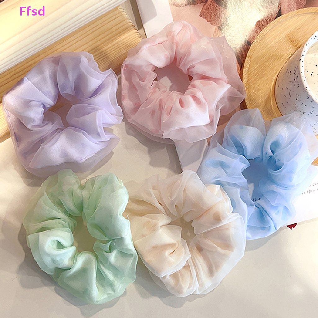 {Ffsd} Dây Cột Tóc Hai Lớp Hình Phô Mai Lớn Với Dây Buộc Tóc Cảm Giác Cao Cấp Thanh Lịch Đa Năng * Hàng Bán Chạy