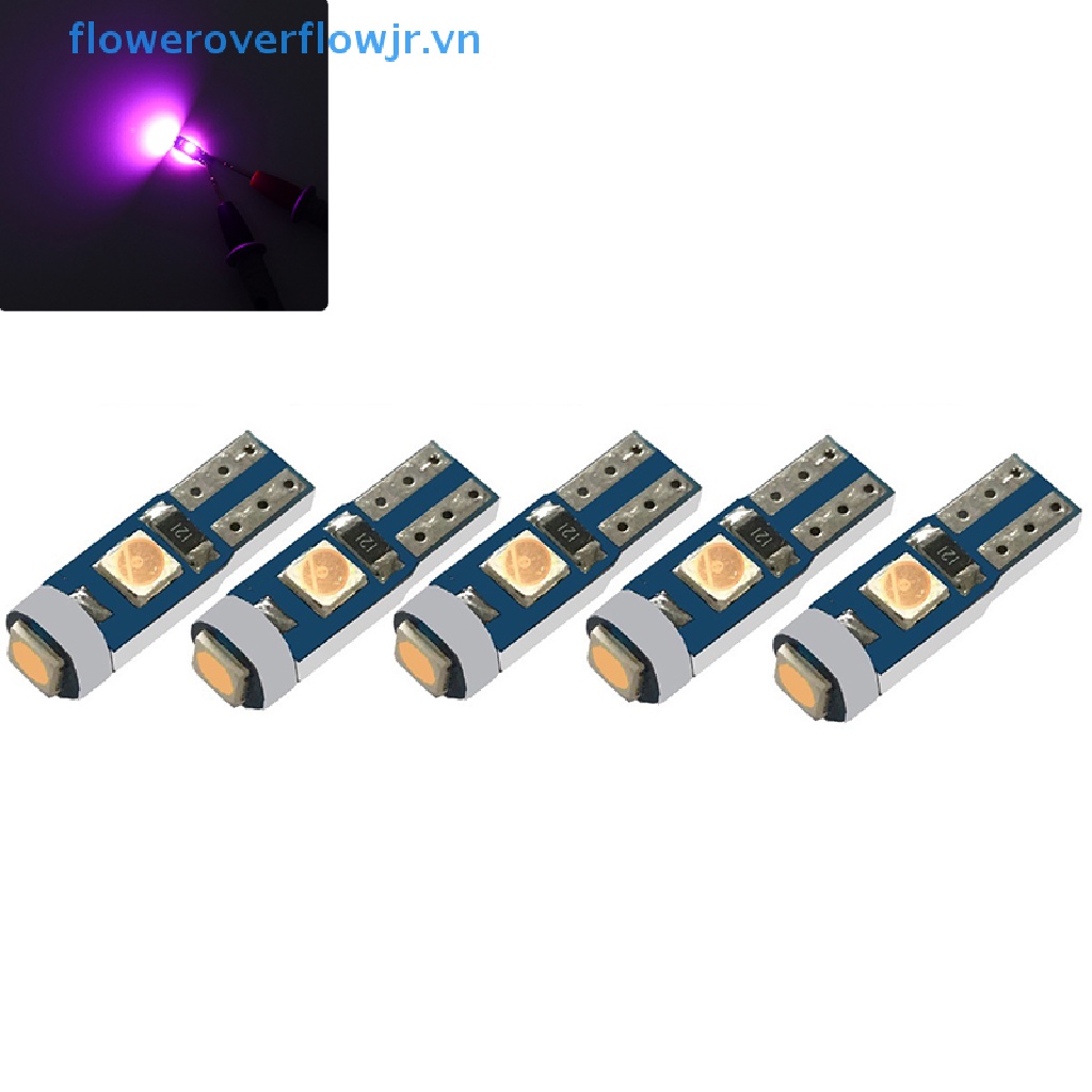 5 Bóng Đèn Led 12V T5 3030 Gắn Bảng Điều Khiển Xe Hơi