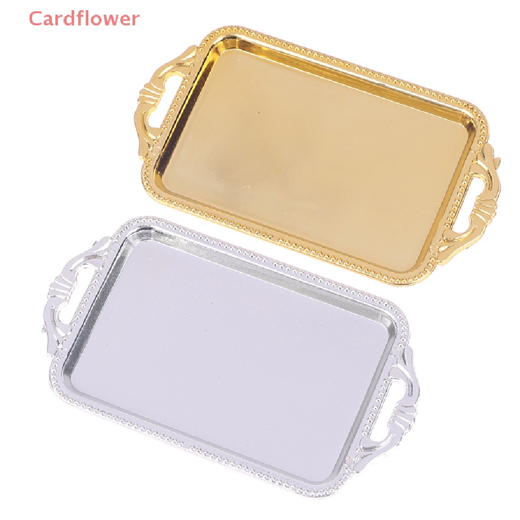 Bộ 2 Khay Trà Mini Bằng Nhựa Dùng Trang Trí Nhà Búp Bê