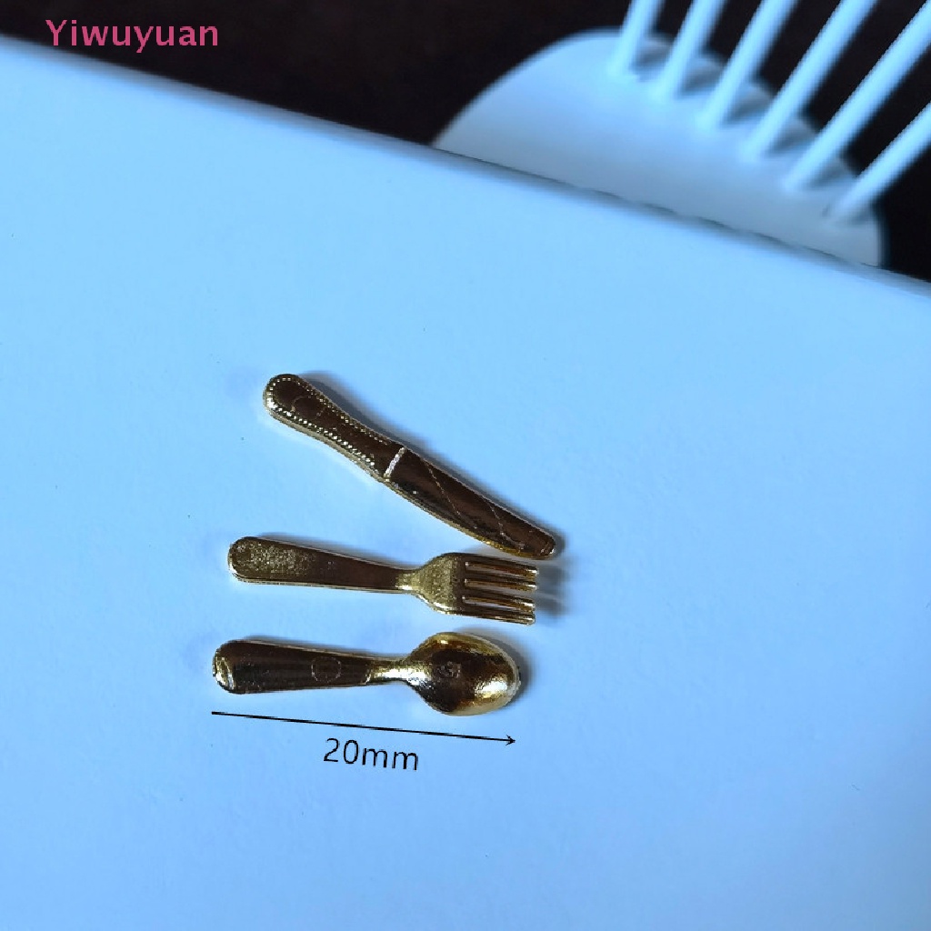1 Bộ Muỗng Nĩa mini Trang Trí Nhà Búp Bê Mới
