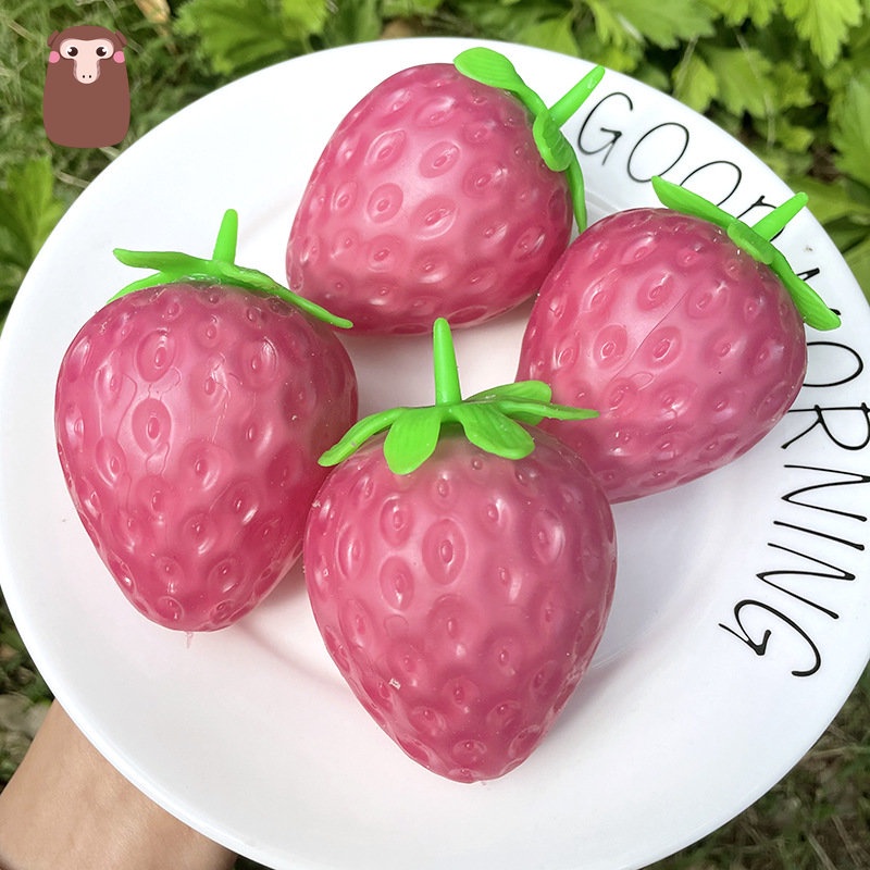 Đồ Chơi Nắn Bóp Hình Trái Dâu Thay Đổi Màu Sắc Giúp Giảm Căng Thẳng