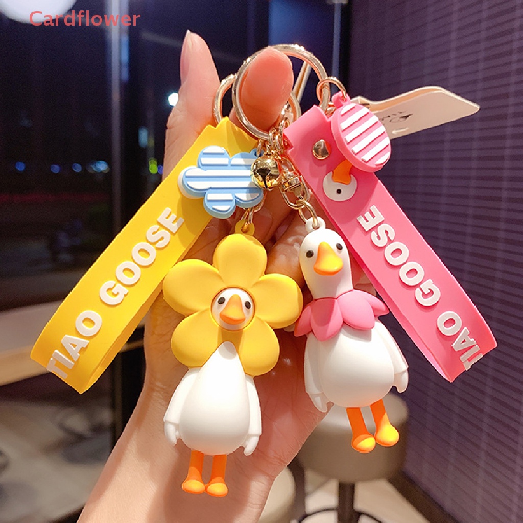 < Cardflower > Móc Khóa Hình Búp Bê Ngỗng Hoạt Hình Một Con Ngỗng Thời Trang Dành Cho Cặp Đôi