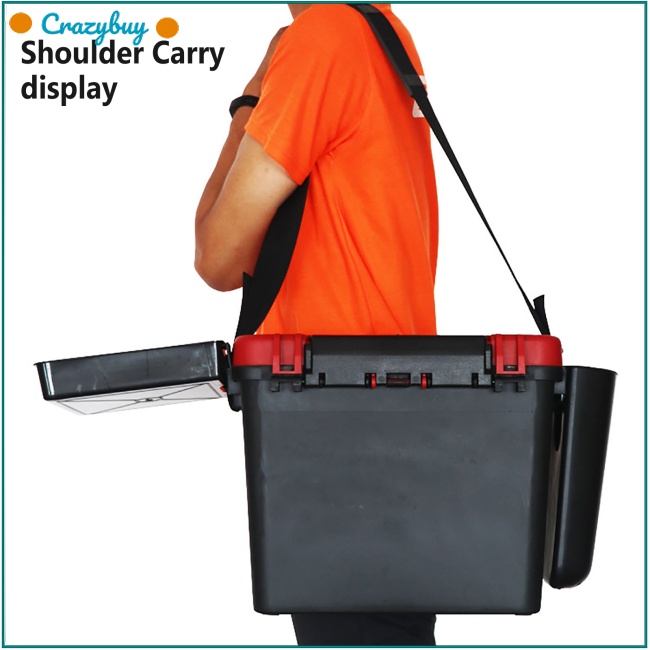 Cr Hộp Đựng Mồi Câu Cá Hai Tầng Sức Chứa Lớn Tiện Dụng