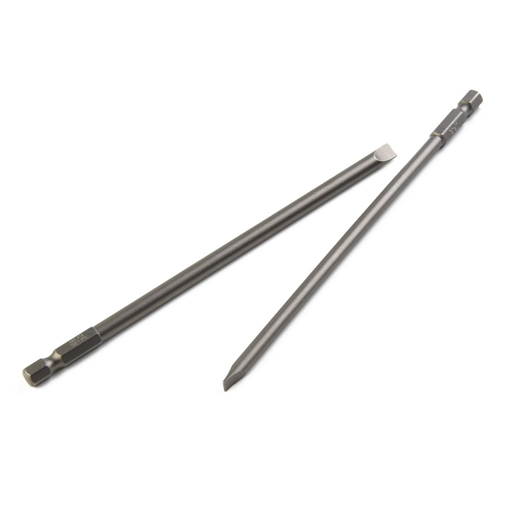 Bộ 4 Chiếc Mũi Khoan Từ Tính 150mm Rãnh 3mm-6mm Đầu Phẳng 1 / 4 "Hex Shank