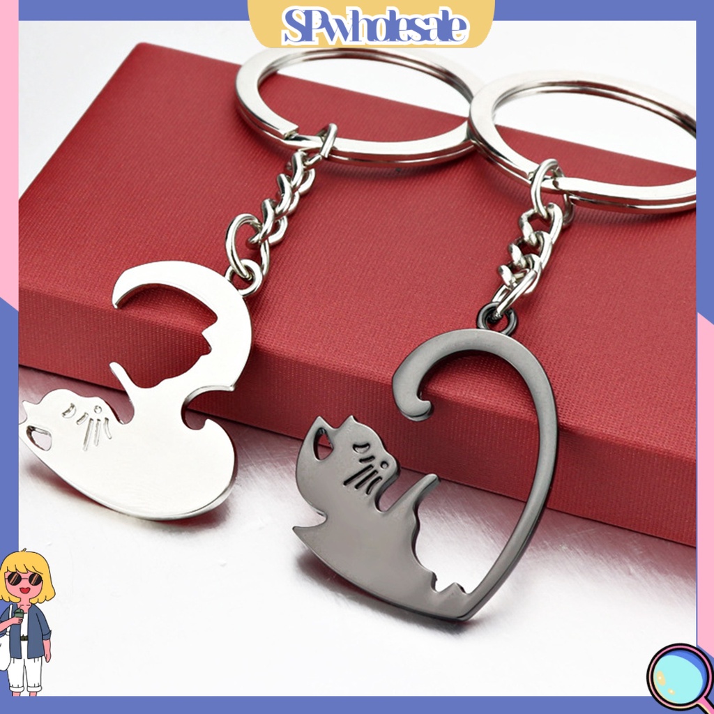 <SPwholesale> 2 Móc Khóa Hình Trái Tim Âm Dương Đa Năng