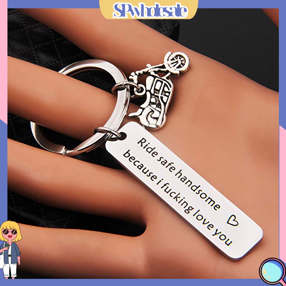 <SPwholesale> Móc Khóa Bằng Thép Không Gỉ Hình Xe Máy Độc Đáo