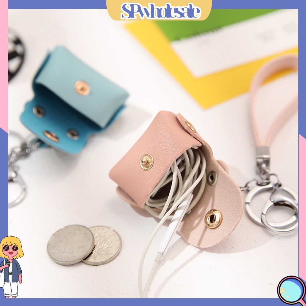 <SPwholesale> Túi Giả Da Mini Đựng Tai Nghe / Móc Khóa Đa Năng