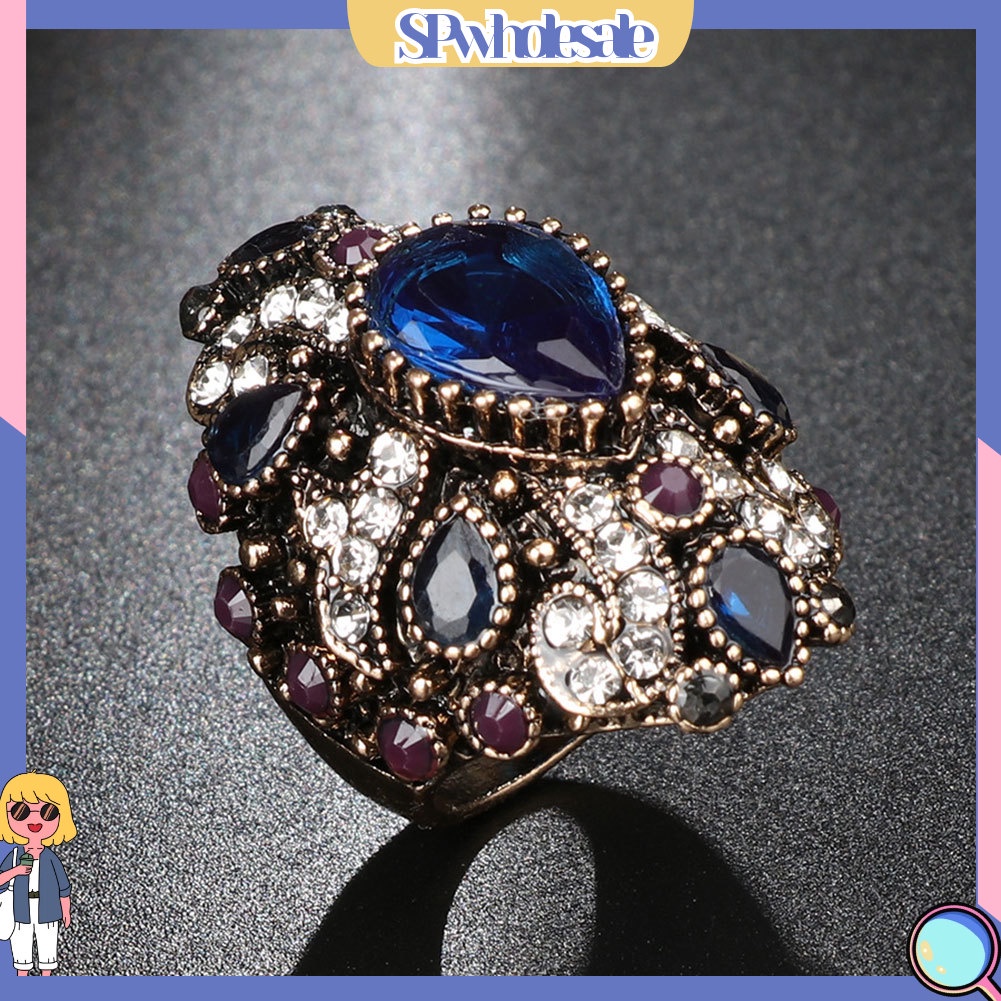 <SPwholesale> Nhẫn Đính Đá Lấp Lánh Thời Trang Cho Nữ