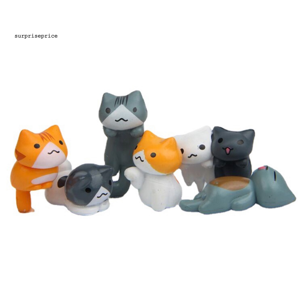 Bộ 6 Đồ trang trí Mèo Chống Trầy Xước Để Bàn Trang Trí