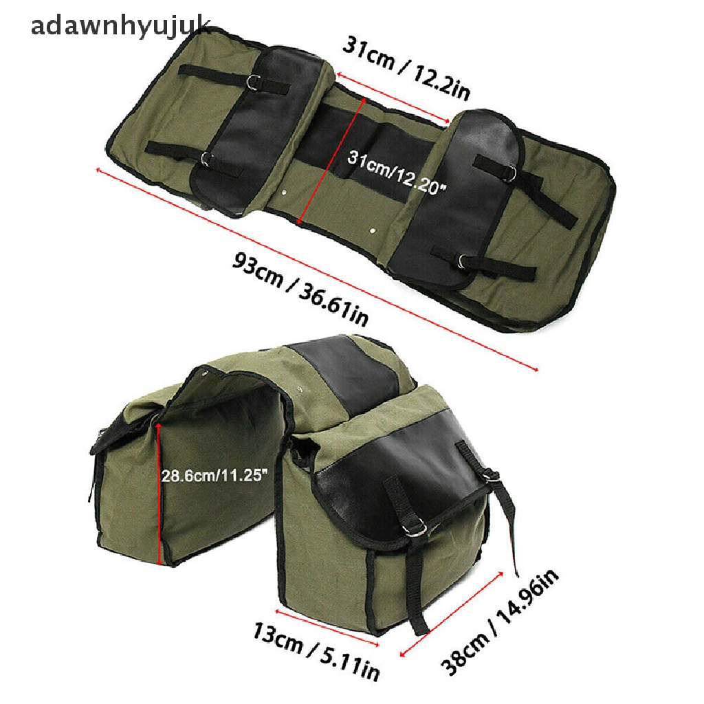 Túi Canvas Đựng Đồ Chống Thấm Nước Gắn Yên Xe Mô Tô Adwnhyujuk