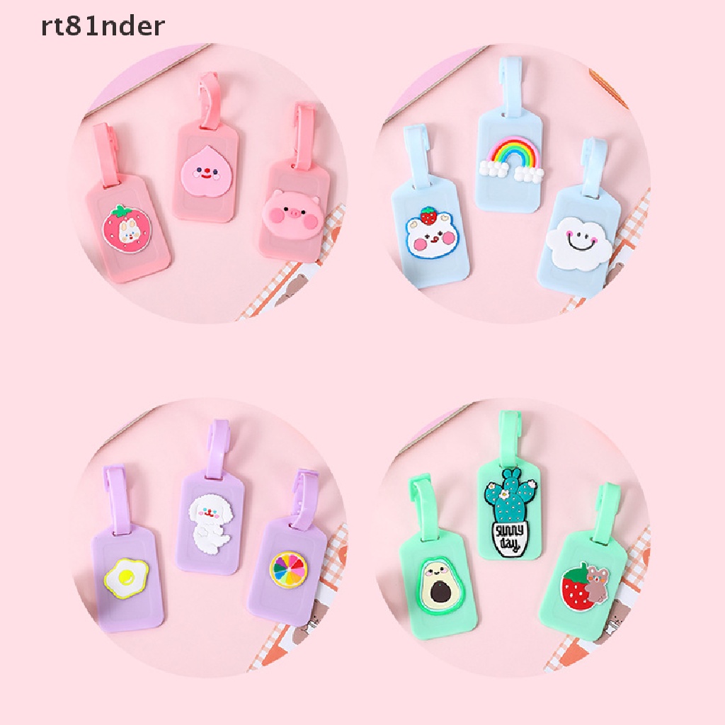 Rt 1 Thẻ Ghi Tên Hành Lý Bằng Nhựa Pvc Chống Nước Họa Tiết Hoạt Hình Sáng Tạo Cho Nam Và Nữ