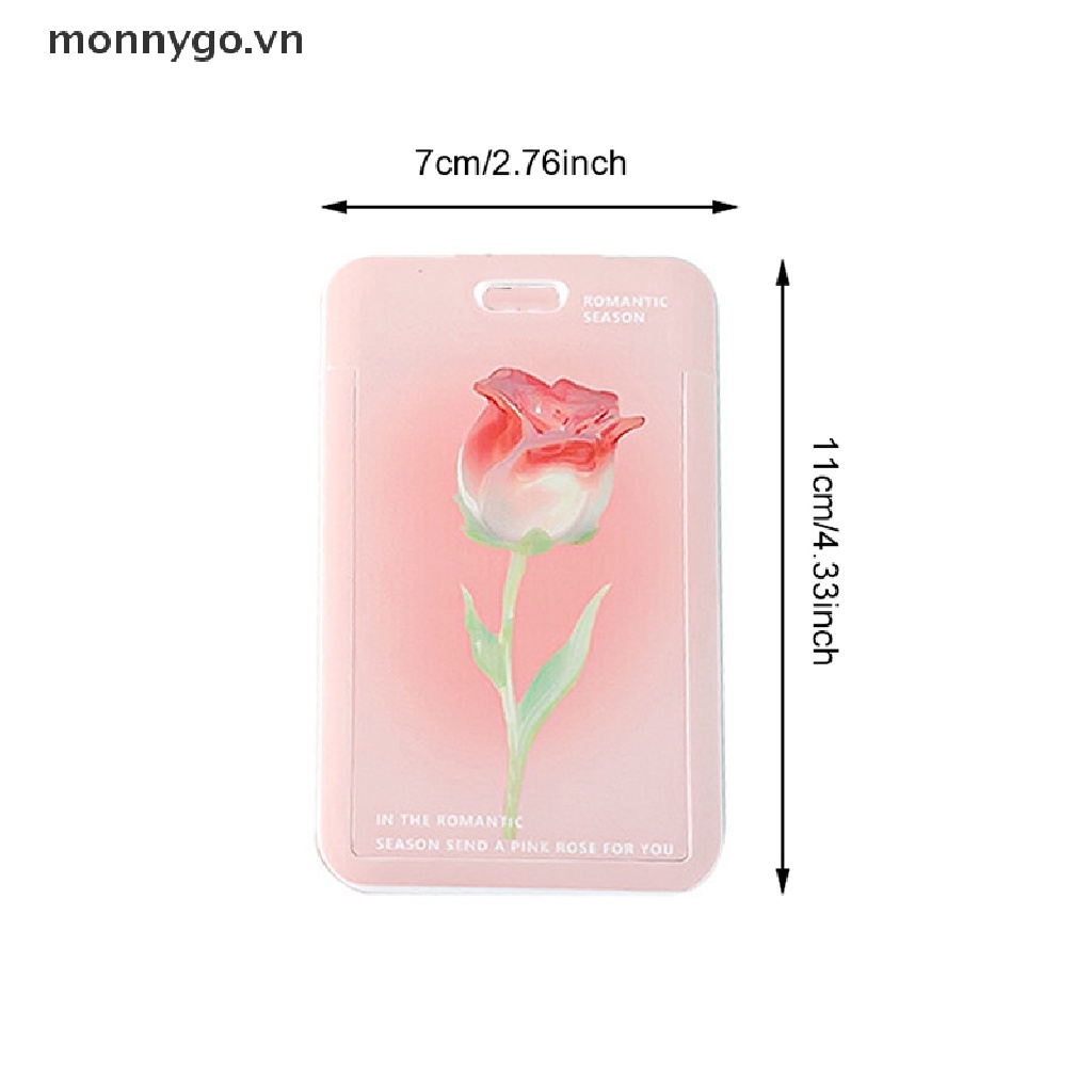 Monnygo Bộ Thẻ Cứng Hình Hoa Tulip Điều Khiển Truy Cập Thẻ ID Bảo Vệ Cho Học Sinh Truy Cập