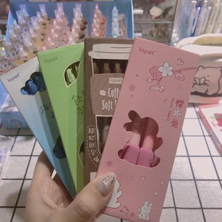 Set 4 bút Lopet Mix  (COFFEE + MÂY + MATCHA + SAKURA HỒNG)