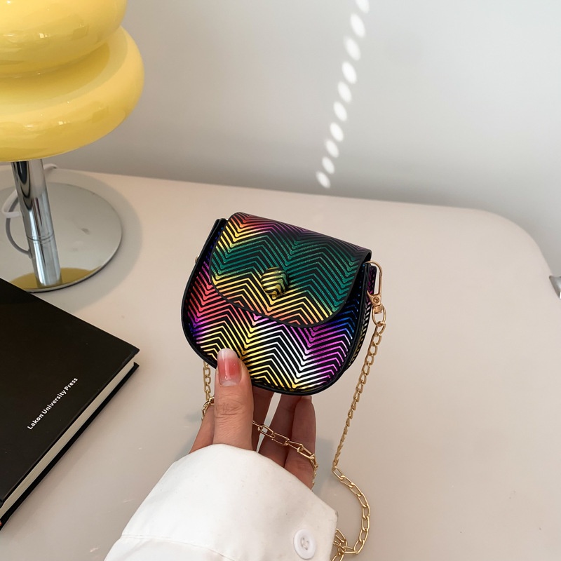 Túi Xách Đeo Vai Hình Vuông Cỡ Nhỏ Phối Dây Đeo Sợi Xích Phong Cách Cổ Điển Thời Trang Cho Nữ