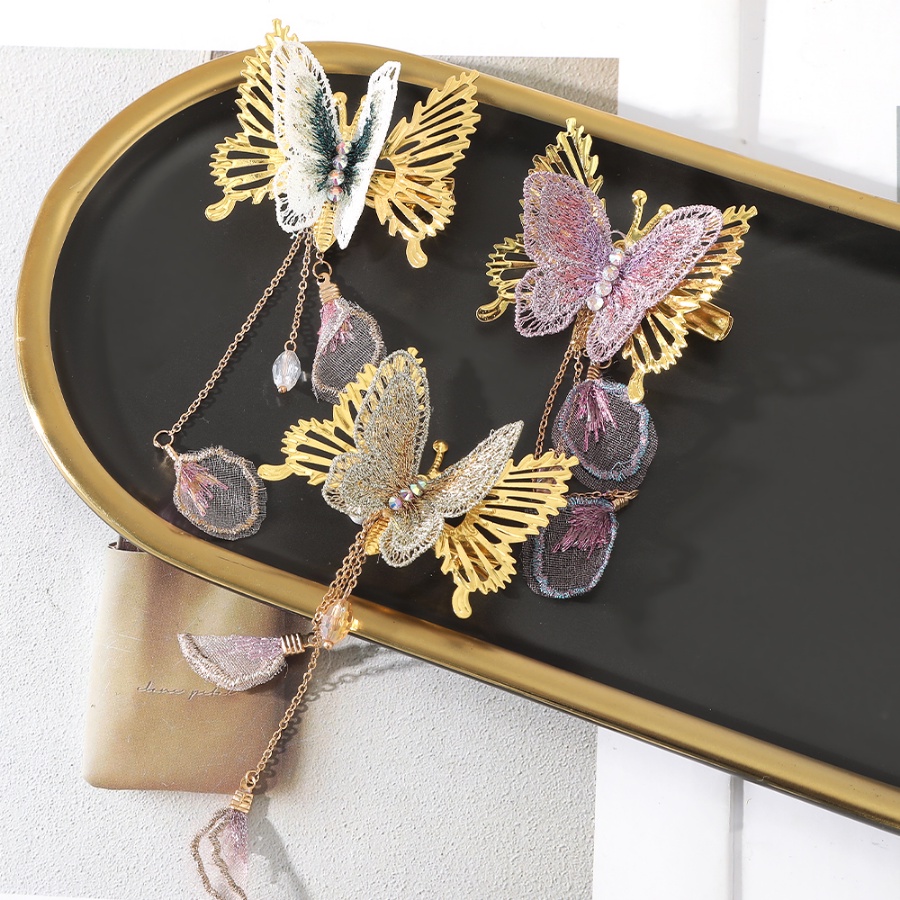 Kẹp Tóc Hình Bướm Bằng Hợp Kim Có Đính Đá