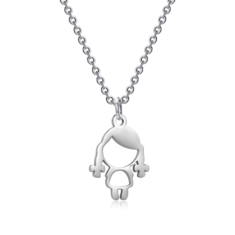 Z Vòng cổ Bằng Thép Titan Không Gỉ Mặt Hình Thiên Thần Phong Cách Punk Hip Hop Thời Trang Cho Nam Và Nữ