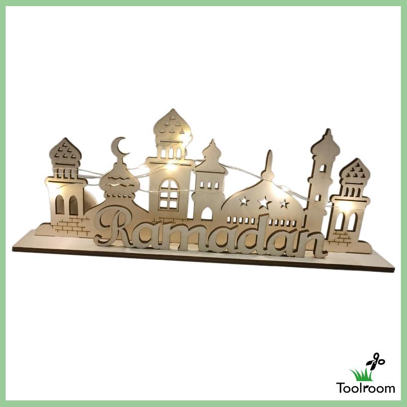 Phụ Kiện Trang Trí Bằng Gỗ Thủ Công Hình Eid Ramadan