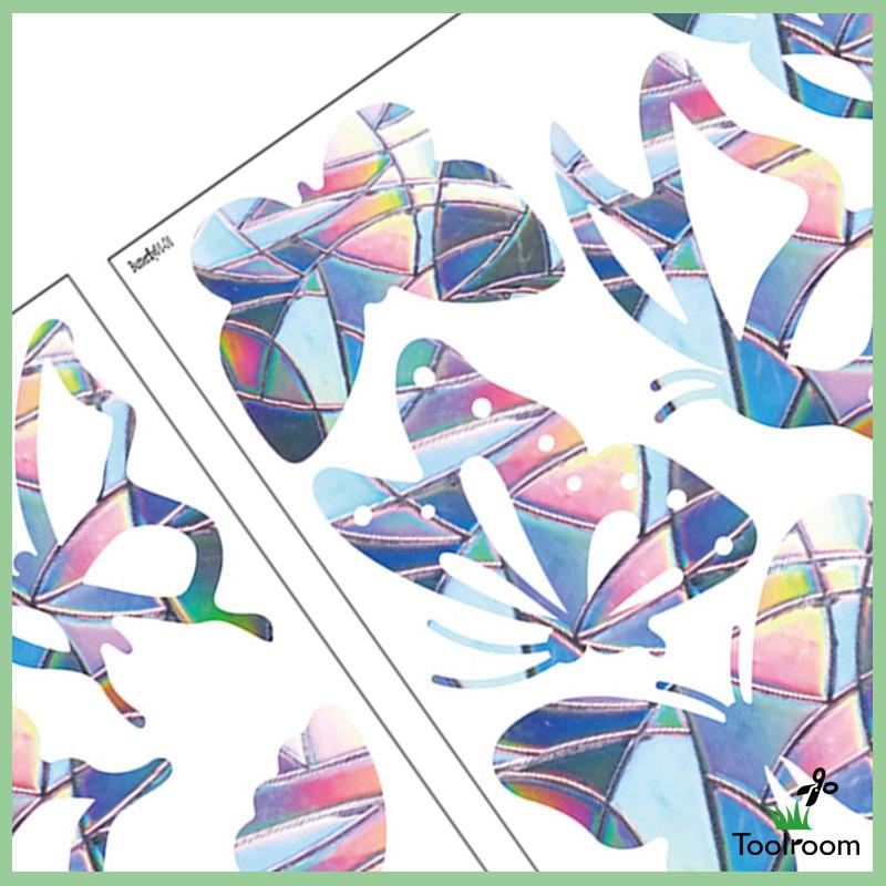 Bộ 2 Miếng Dán Hình Bướm Màu Cầu Vồng Cho Cửa Sổ Xe Hơi