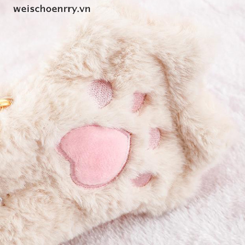 1 Túi Đựng Bút Hình Móng Vuốt Mèo Bằng Lông Nhung Kích Thước Lớn