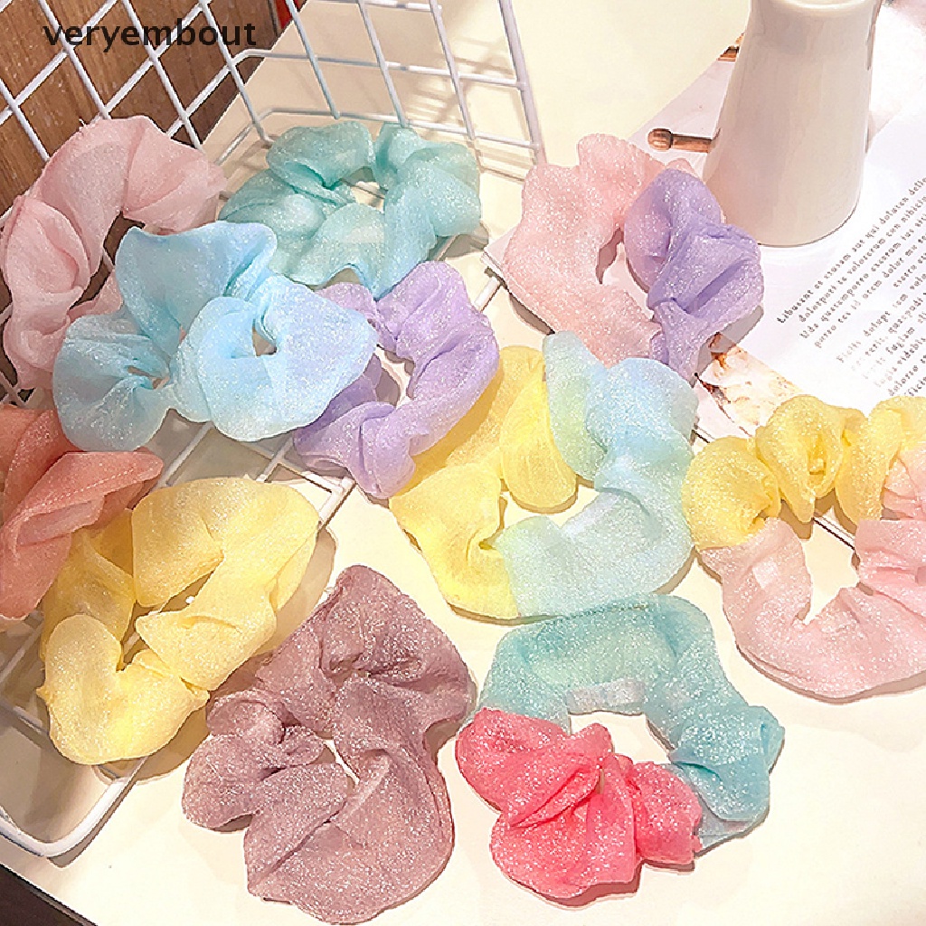 Dây Cột Tóc Hai Lớp Phô Mai Cỡ Lớn Cảm Giác Cao Thanh Lịch Đa Năng