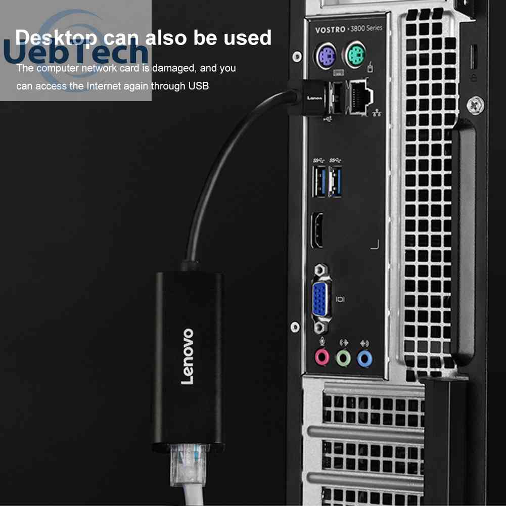 LENOVO Bộ Chia Cổng USB 3.0 / Type-C RJ45 Lan Cho MacBook Laptop