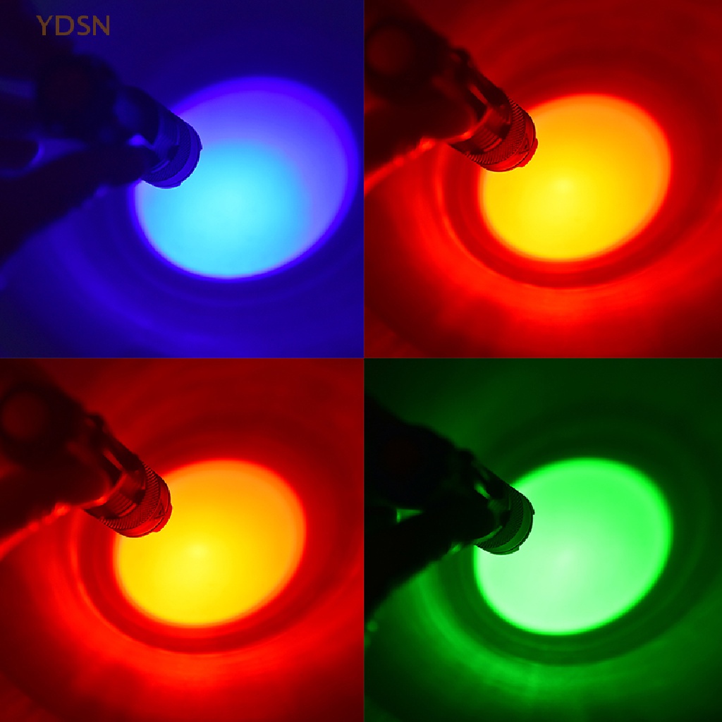 [YDSN] Đèn Pin LED Màu Đỏ / Xanh Lá / Xanh Dương Ánh Sáng Ban Đêm Cho Cắm Trại Hung RT