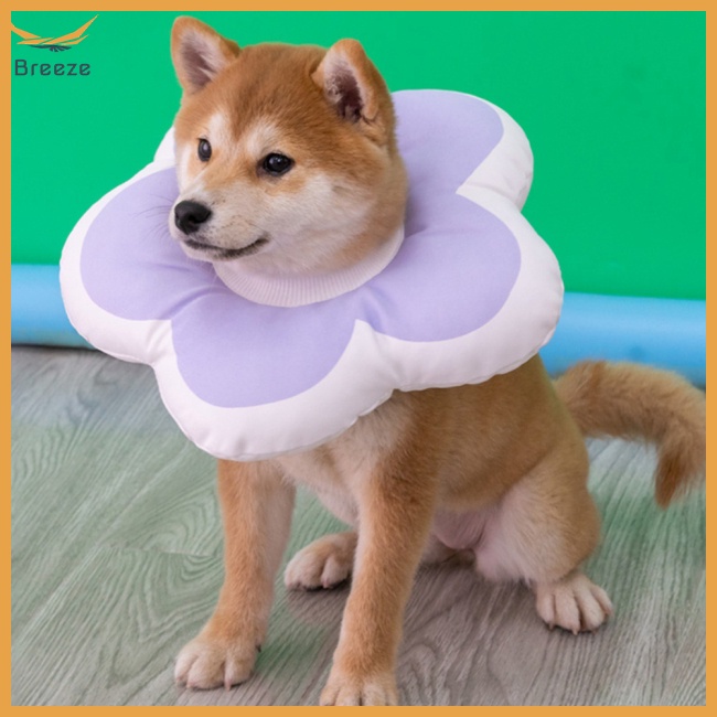 Vòng Đeo Cổ Mềm Mại Chống Cắn Chống Thú Cưng Hình Bông Hoa Dễ Thương