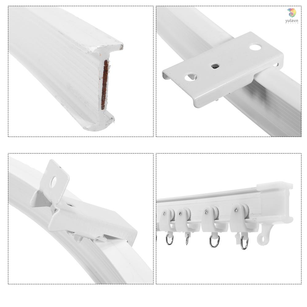 Thanh Trượt Rèm Cửa Linh Hoạt (Ròng Rọc + Tấm Gắn + Tấm Gắn + Con Dấu Nano)