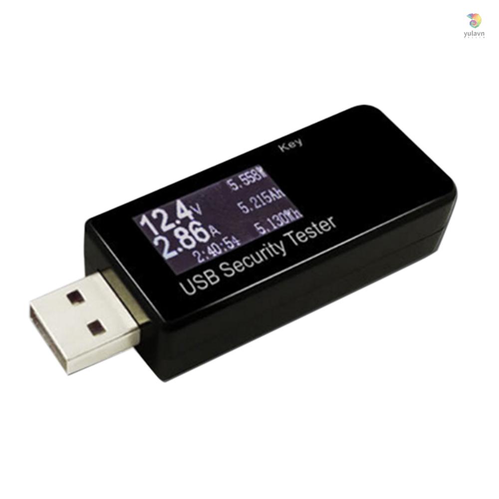 Usb Kiểm Tra Dòng Điện Kỹ Thuật Số DC 5.1A 30V Màu Đen