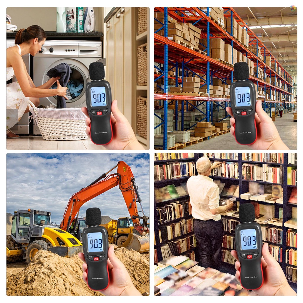 Thiết Bị Đo Tiếng Ồn Mini Màn Hình LCD 30-130dB Chuyên Dụng