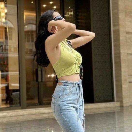 Áo yếm hở lưng, áo nữ croptop cổ sơ mi không mút mặc hè alohashop91