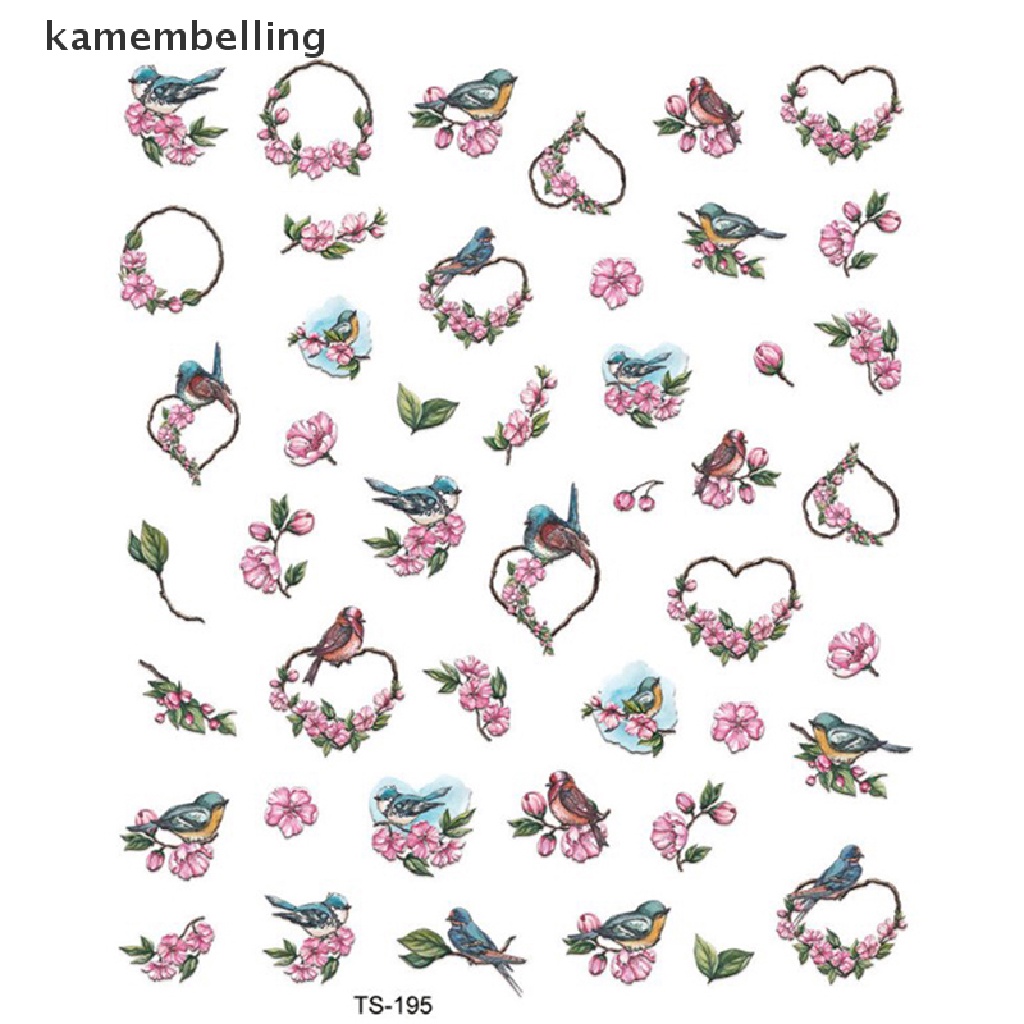 Miếng Dán Trang Trí Móng Tay 5D Hình Hoa Trái Tim Xinh Xắn