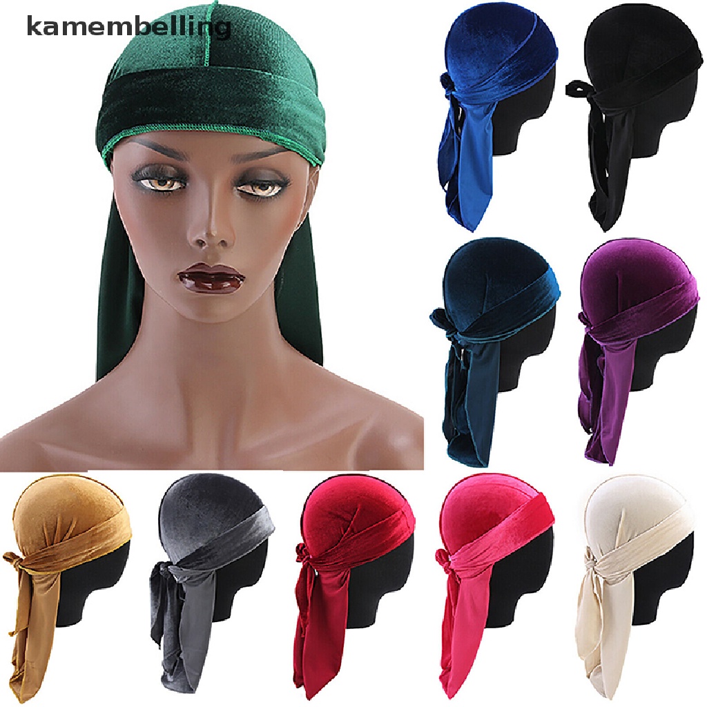 Kamembelling Mũ Trùm Đầu Vải Nhung Phong Cách Cướp Biển Chemo Bandana Cho Nam Và Nữ EN