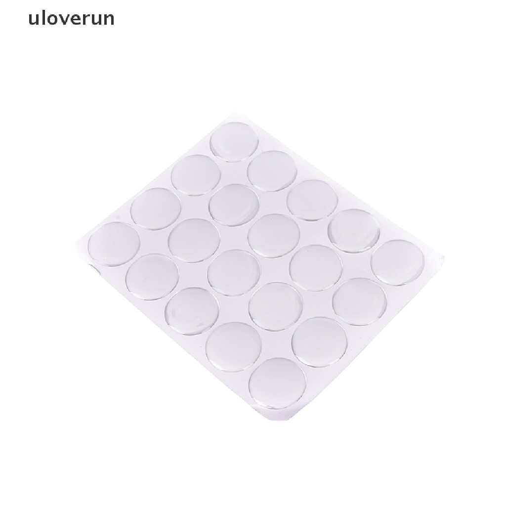 Set 100 Miếng Dán Hình Tròn 1 &quot;Bằng Epoxy Pha Lê Trong Suốt 3D Trang Trí Chai Lọ