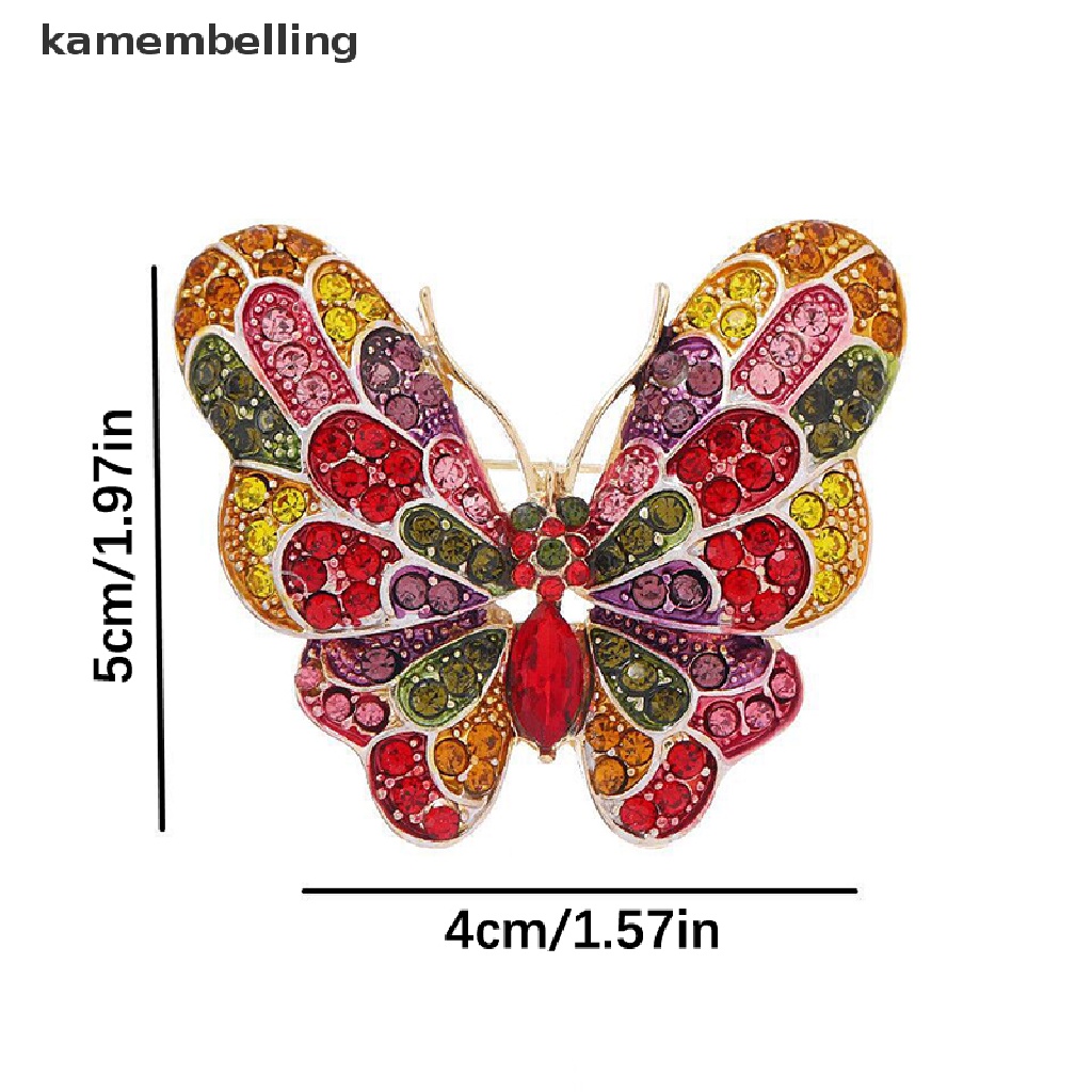 Trâm Cài Áo Hình Bướm Đính Đá Nhiều Màu Sắc Thời Trang