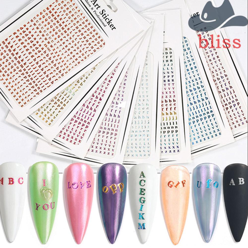 1 Miếng Dán Trang Trí Móng Tay 26 Chữ Cái Sáng Tạo