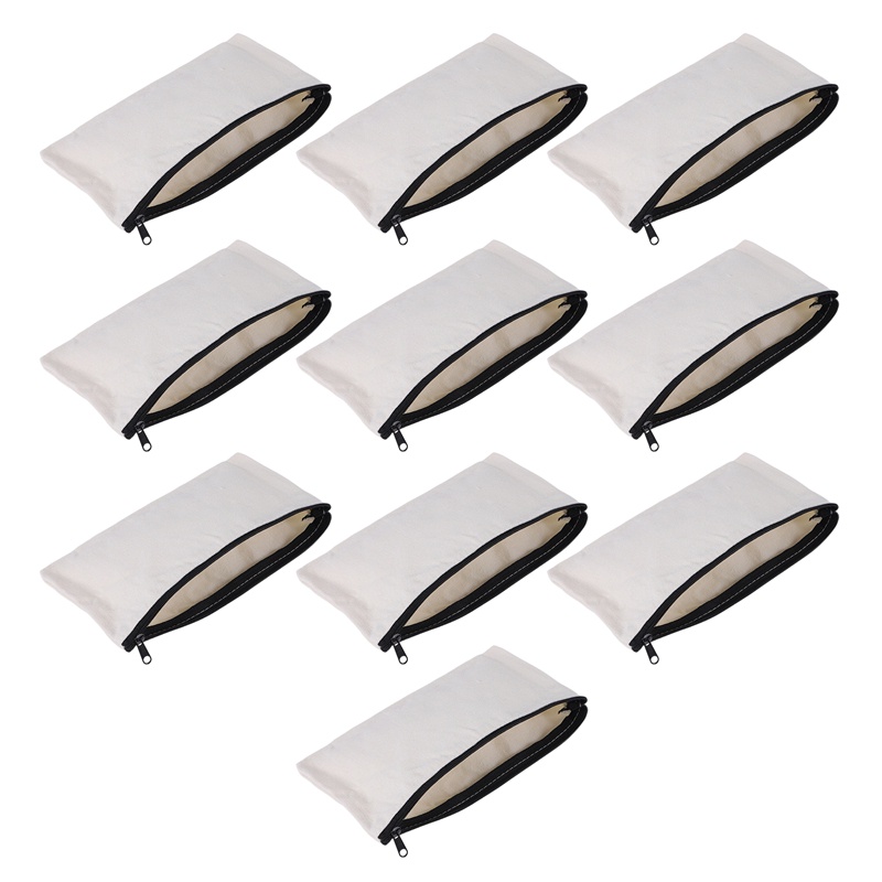 Bộ 10 Túi Đựng Bút / Mỹ Phẩm Bằng Vải Canvas / Cotton Tiện Dụng Mang Theo Du Lịch DIY