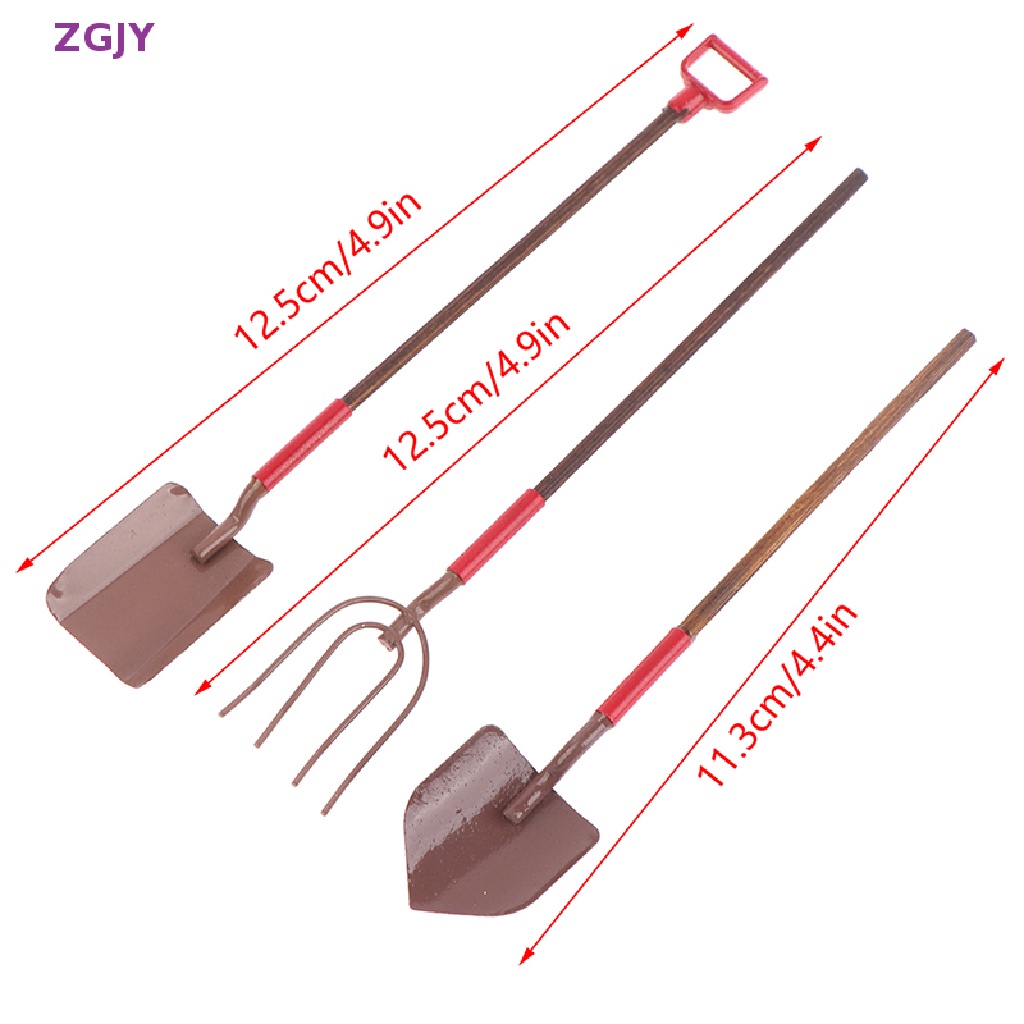 Set 3 Xẻng Làm Vườn Thu Nhỏ 1: 12 Trang Trí Nhà Búp Bê / Nông Trại Mới