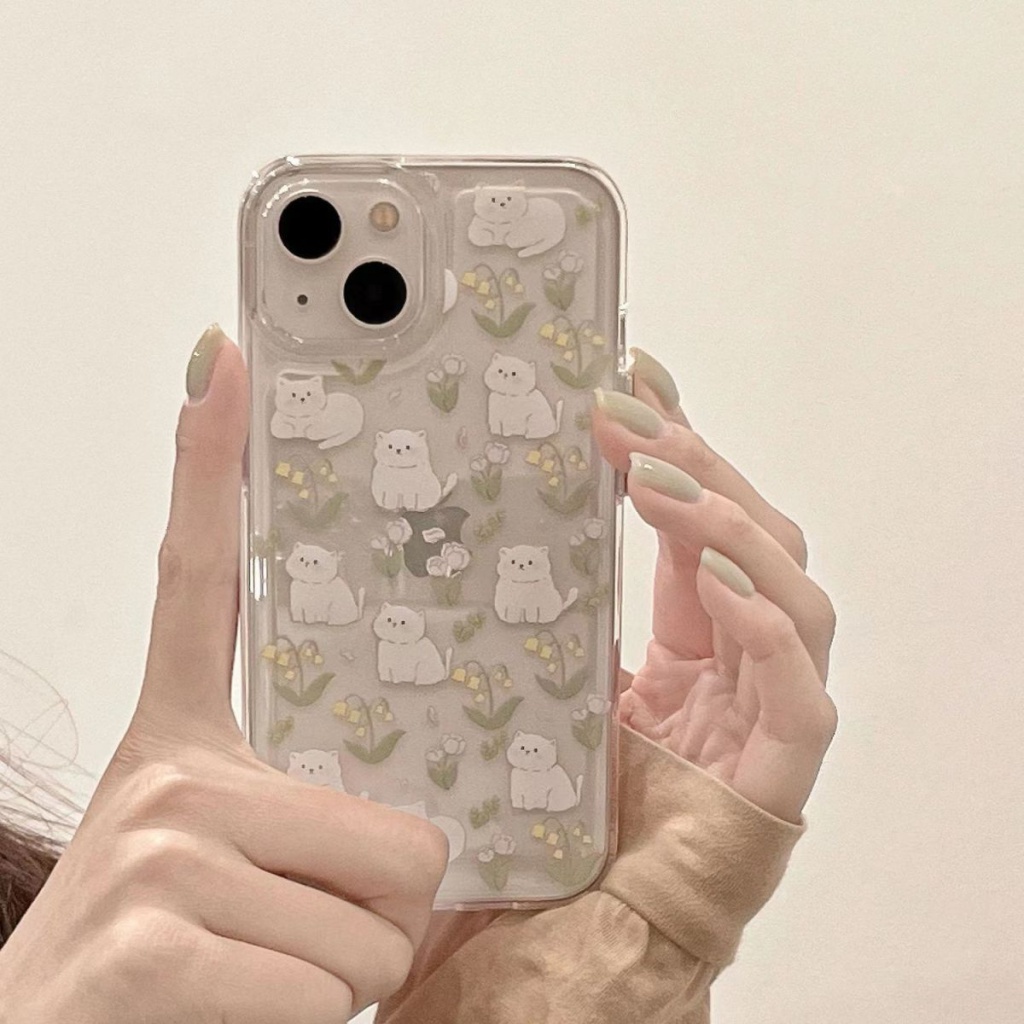✅Ốp Điện Thoại Mềm Trong Suốt In Hình Hoa Tulip / Thỏ Cho Iphone Promax / 13plus / 14 117 / xrpro812 xs